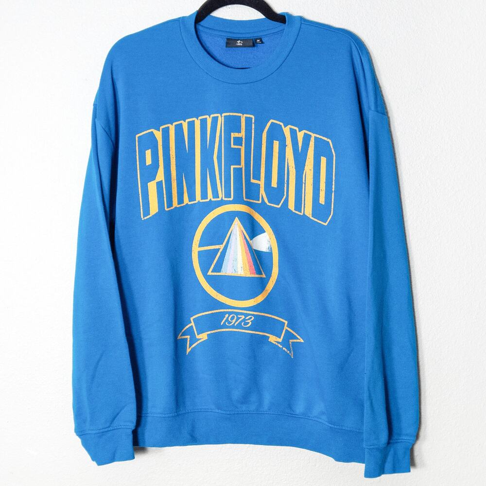Pink Floyd Graphic Sweatshirt Size M Blue Psychedelic Vintage Retro